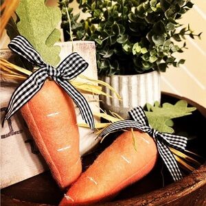 Set of 2 Easter Fabric Carrots / Easter Decor / Handmade Easter Decor